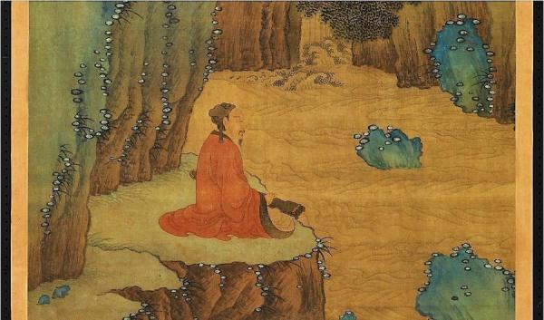 Gentilhomme au Guqin, Par Ren Renfa, Dynastie Yuan. (Image : Musée national du Palais, Taipei, Domaine Public)