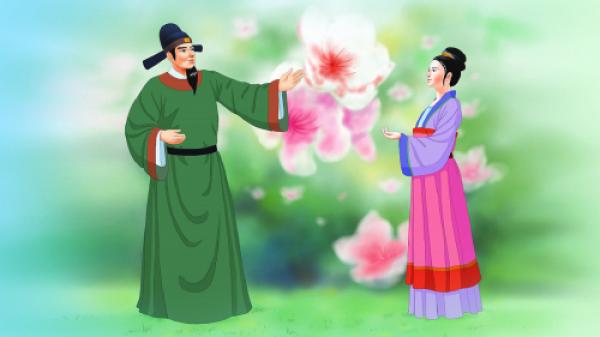 Yanzi aida une jeune dame à sauver son père en persuadant le roi Qi Jinggong. (Image : Zhi Qing / Secretchina)