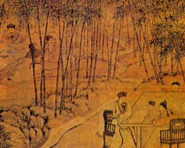 «Les sept Dignes de la forêt de bambous», dynasties Cao Wei-Jin. (Image: wikimedia / CC0 1.0)