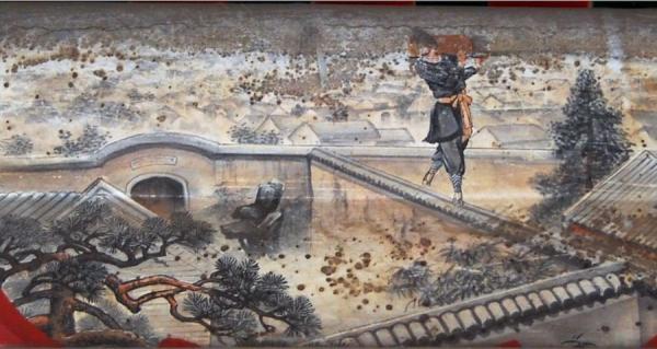 Shi Qian, un voleur très habile dans le roman « Au bord de l’eau » du XIVe siècle. (Image : Wikimedia / shizhao (talk) / 拍摄，画者不明 / Domaine public)