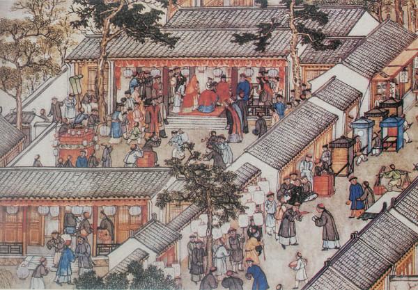Très heureux, Shi prépara un banquet pour le marchand et invita les bandits à se joindre à eux. (Image: Wikimedia)