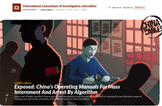 Le Consortium international des journalistes d'investigation (ICIJ) a publié une série de documents chinois ayant fait l'objet d'une fuite et révélant l'oppression systématique utilisée pour effacer l'identité culturelle des Ouïghours. (Image via ICIJ)