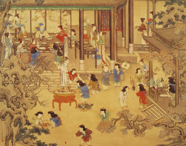 Le réveillon, par YAO Wenhan, Dynastie Qing. (domaine public)