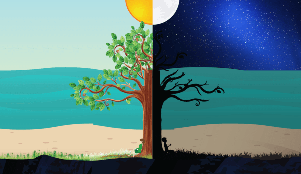 Comme pour la nuit et le jour, le yin et le yang sont des contraires qui se complètent. (Image : pixabay / CC0 1.0)