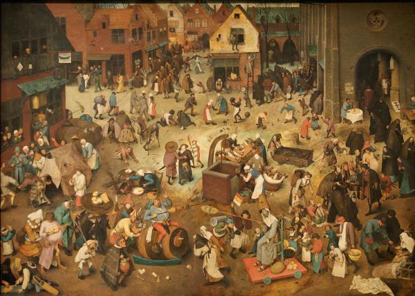 Le combat de Carnaval et Carême  - peinture de Peter Brueghel l’Ancien – 1559. (Image : Domaine public / Wikimedia)