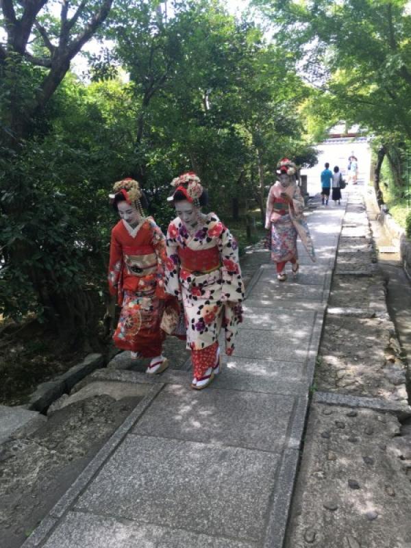À Kyoto, les rues sont remplies d’histoire. Les sanctuaires et les temples, la nature d’une splendide beauté, les bars et les restaurants, les étals de viande séchée, les desserts, les antiquités et la porcelaine, les geishas exotiques, les touristes en costume traditionnel. (Image : VisionTimes)