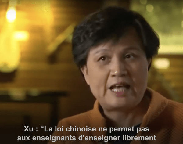 Interview de Xu Lin, Directrice de Hanban, à propos de la liberté académique au sein des IC. (Image : Capture d’écran / YouTube)