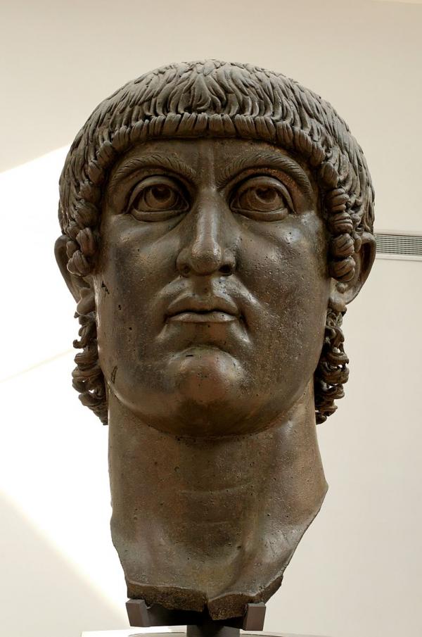 Buste colossal de Constantin Ier, bronze du IVe siècle, musées du Capitole. (Image : Wikimedia / Capitoline Museums / Domaine public) 