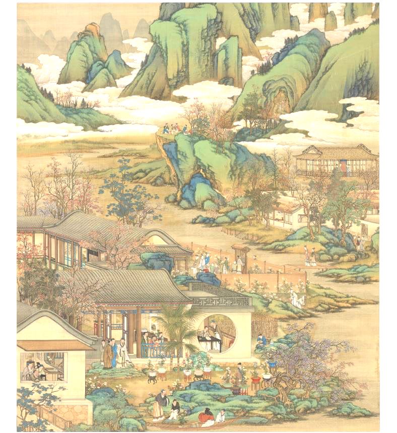 Escalader la montagne, admirer les chrysanthèmes : coutumes traditionnelles de la fête Chongyang. (Image : Carte lunaire de septembre, par l’Académie, Dynastie Qing (1644-1911), Musée national du Palais, Taipei, Domaine Public / @CC BY 4.0)