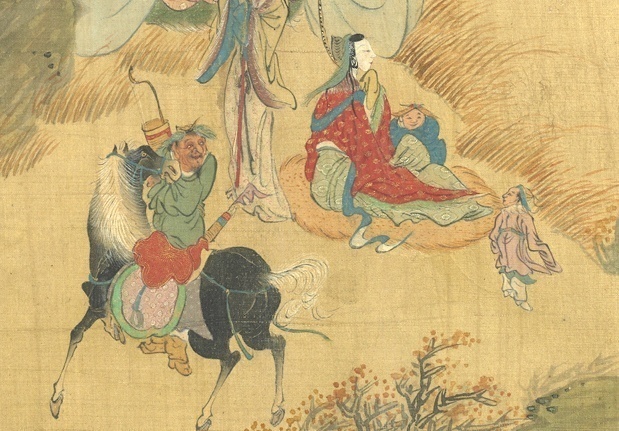 La servante protège le jeune prince (illustration) Dix-huit chansons à la flûte nomade, Peint par Qiu Ying, Dynastie Ming (1368-1644). (Image : Musée national du Palais, Taipei / @CC BY 4.0)
