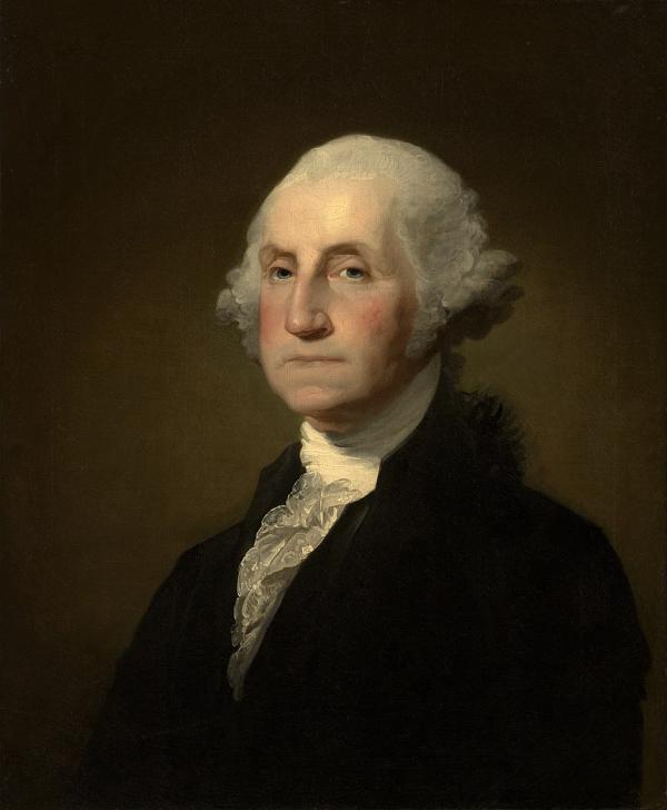 George Washington (1732-1799) le premier président des États-Unis. Il a su rallier les militaires, tout en ne s’attachant pas au pouvoir. (Image : Wikimedia / Gilbert Stuart / Domaine public)