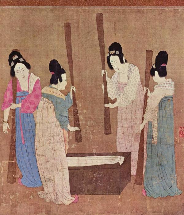 La sériciculture et le tissage sont devenus les tâches principales des femmes chinoises. (Image : Wikimedia / Emperor Huizong of Song / Domaine public)