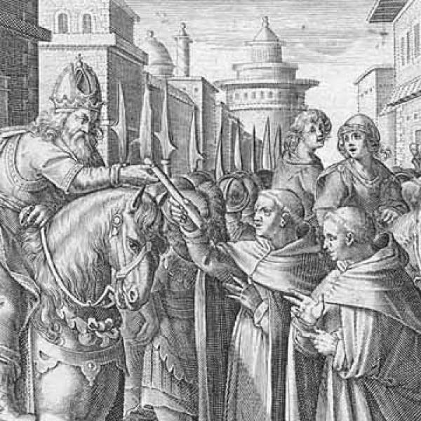 L’empereur Justinien recevant des vers à soie en 552. (Image : Wikimedia / Domaine public)
