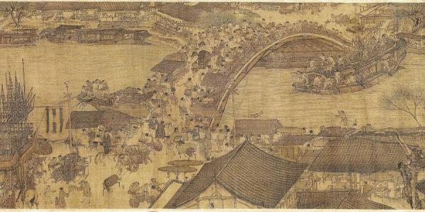 Œuvre picturale de Zhang Zeduan (1085 -1145) dénommée « Le Jour de Qingming au bord de la rivière ». (Image : wikimedia / Zhang Zeduan / Domaine public)